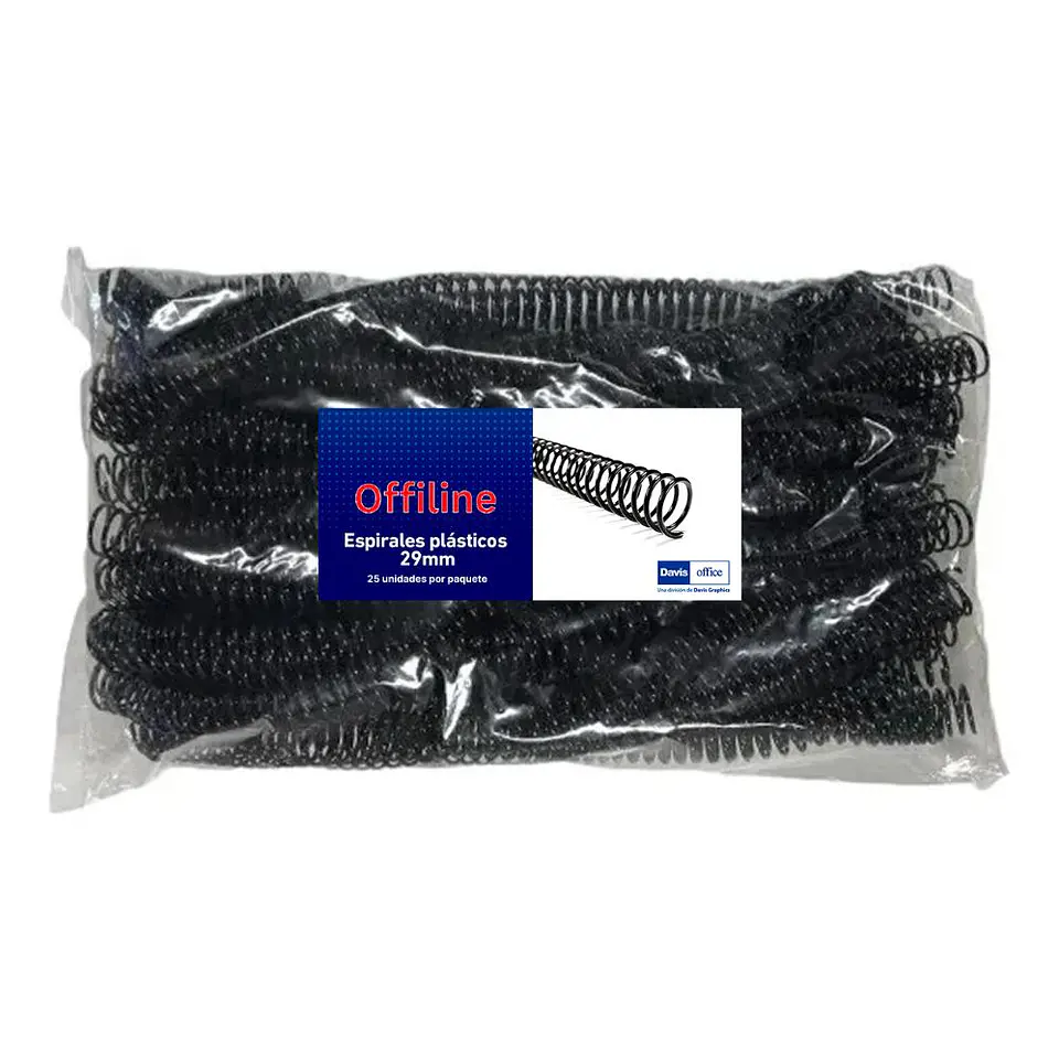 Espirales Plásticos para Encuadernado Negro Medida 8 a 36 mm 6