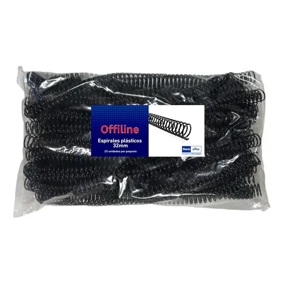 Espirales Plásticos para Encuadernado Negro Medida 8 a 36 mm 7