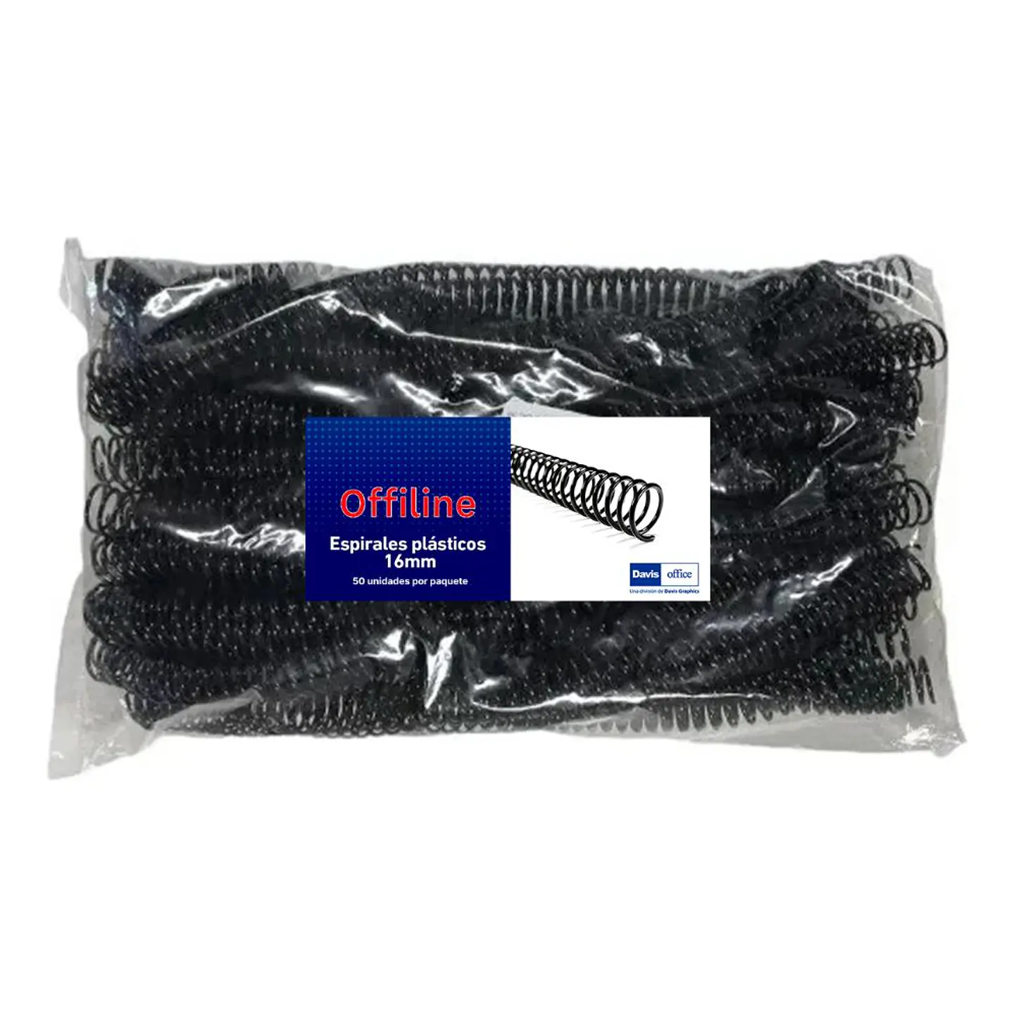 Espirales Plásticos para Encuadernado Negro Medida 8 a 36 mm 10