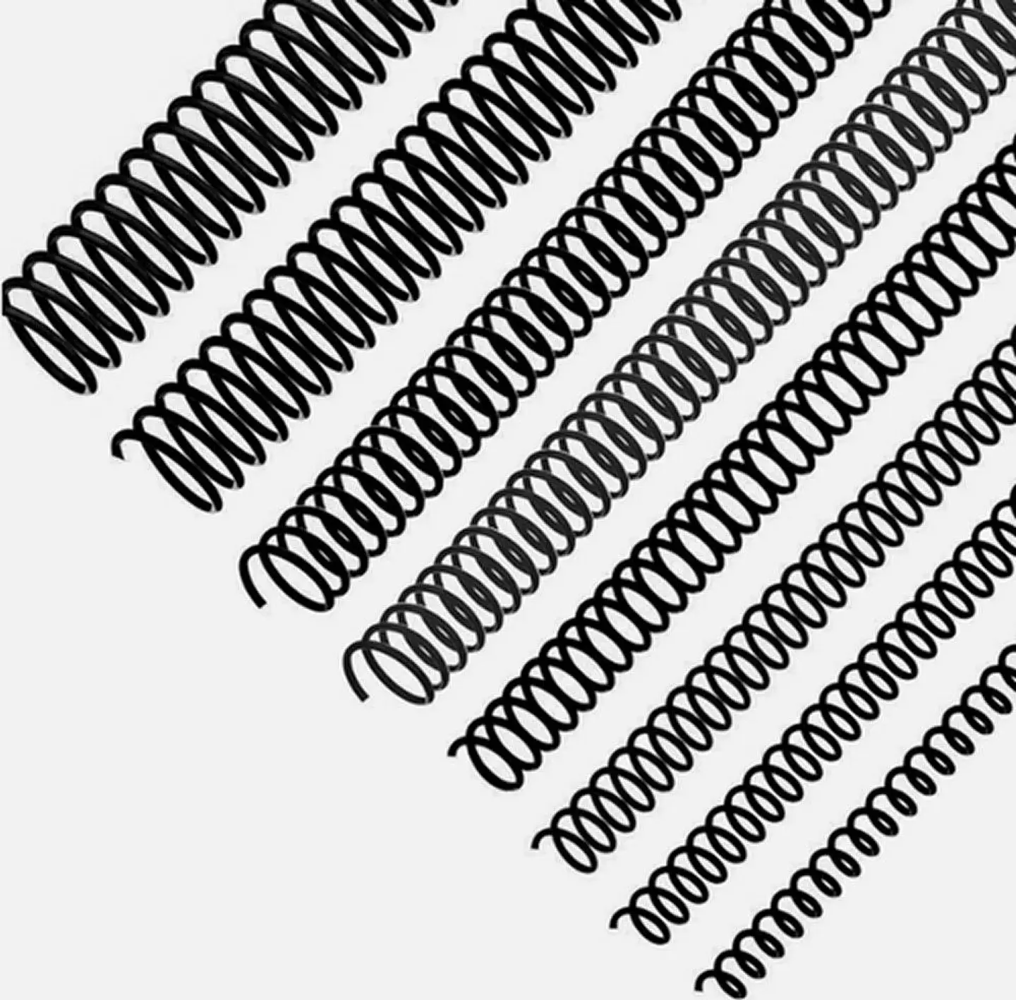 Espirales Plásticos para Encuadernado Negro Medida 8 a 36 mm 11