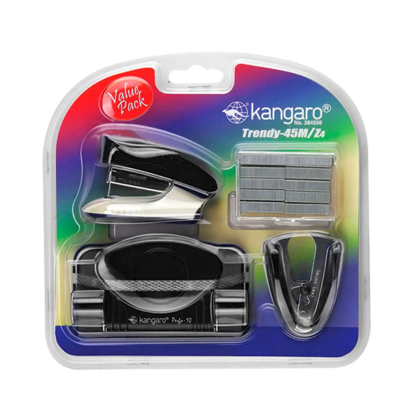 Set Perforadora + Corchetera + Saca Corchetes 45M/Z4 Negro 1