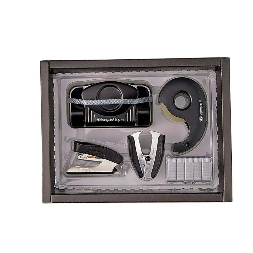 Set Perforadora + Corchetera + Disp de Cinta T10M Negro 1