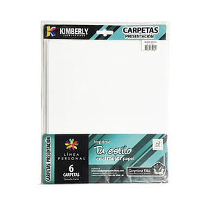 Carpetas de presentación tamaño carta 6 unidades Kimberly