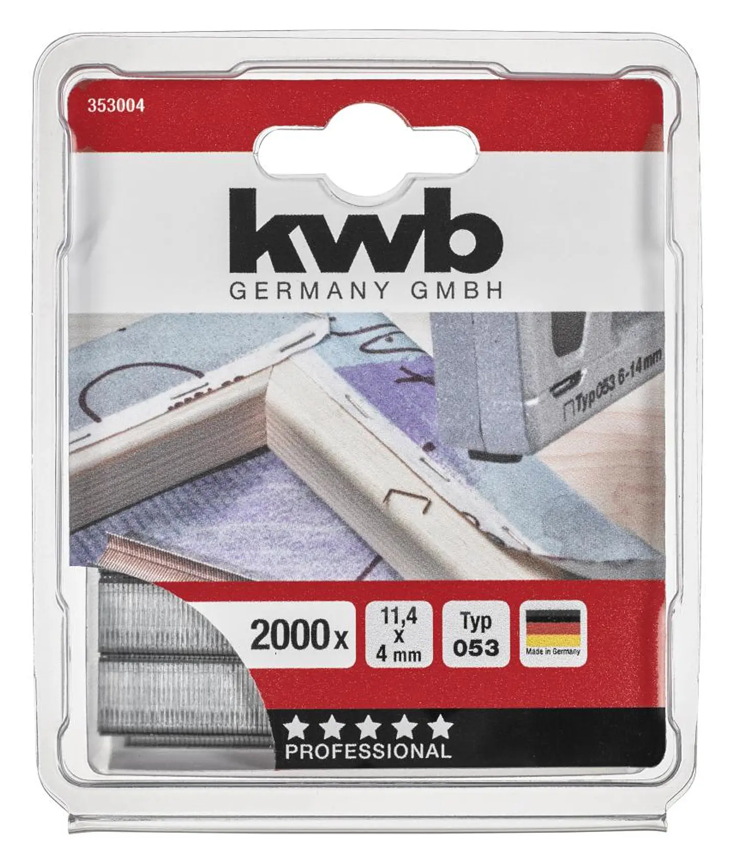 Grapas Typ50 4 mm 2000 unidades KWB 2