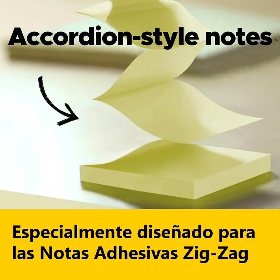 Dispensador de Notas Adhesivas Zig-Zag Para Tamaño 7,6 x 7,6 cm 3