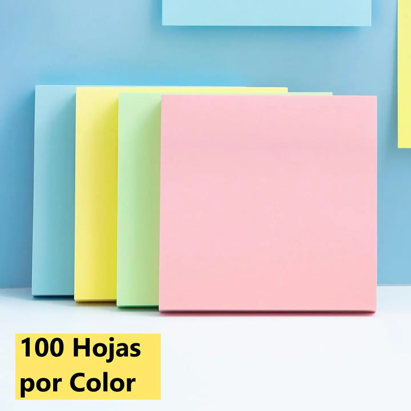 Notas Adhesivas Mate 4 Colores 7,6 x 7,6 cm 400 un (100x Color) 2