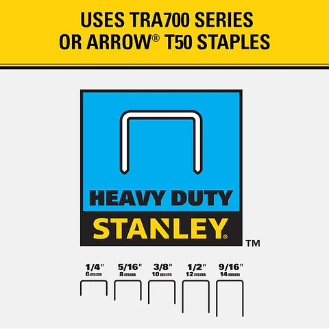 Engrapadora Stanley TR 250 Uso Pesado Plateada