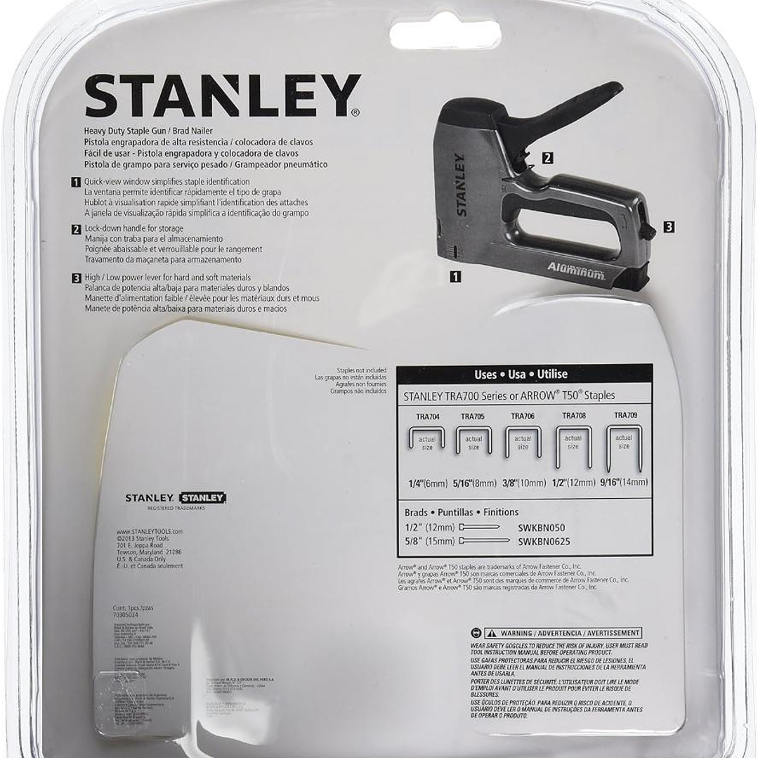 Engrapadora Stanley TR 250 Uso Pesado Plateada 4