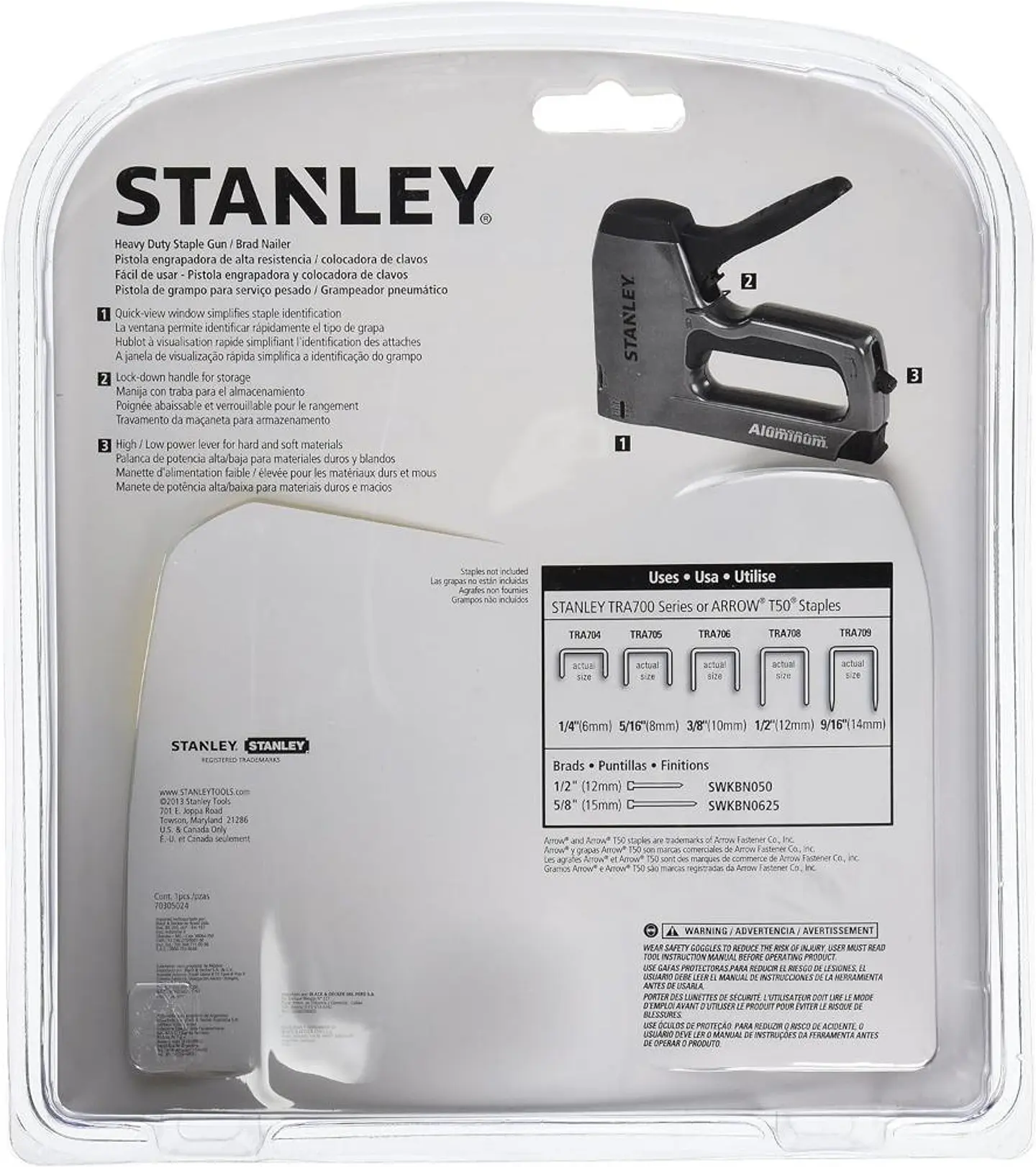 Engrapadora Stanley TR 250 Uso Pesado Plateada 4