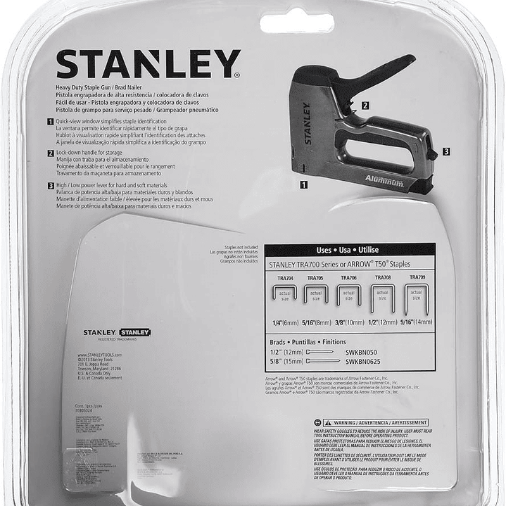 Engrapadora Stanley TR 250 Uso Pesado Plateada 4