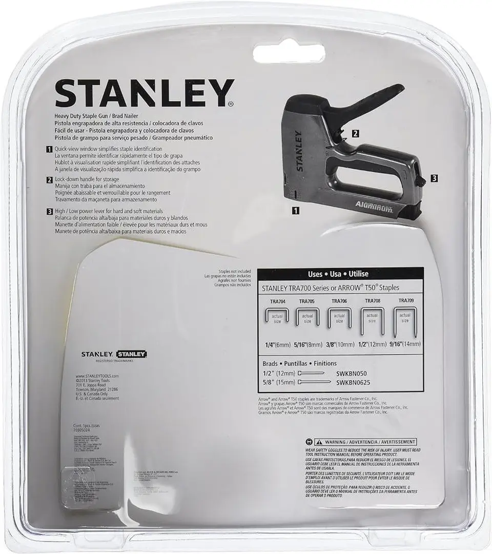 Engrapadora Stanley TR 250 Uso Pesado Plateada 4