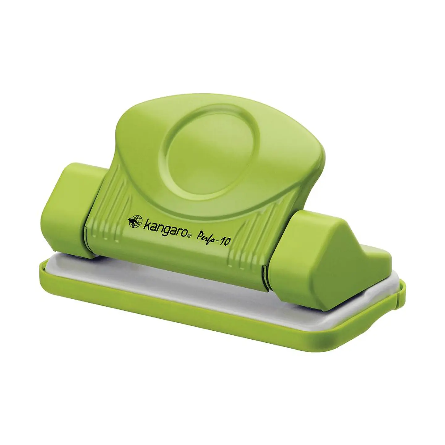 Perforadora Metal 10 hojas Kangaro Verde 1