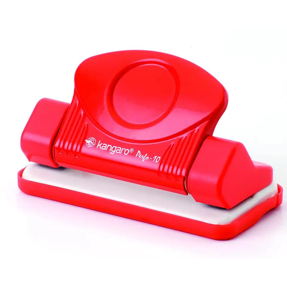 Perforadora Metal 10 hojas Kangaro Roja 1