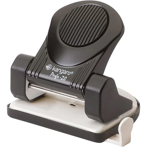 Perforadora Metal 20 hojas Kangaro Negra