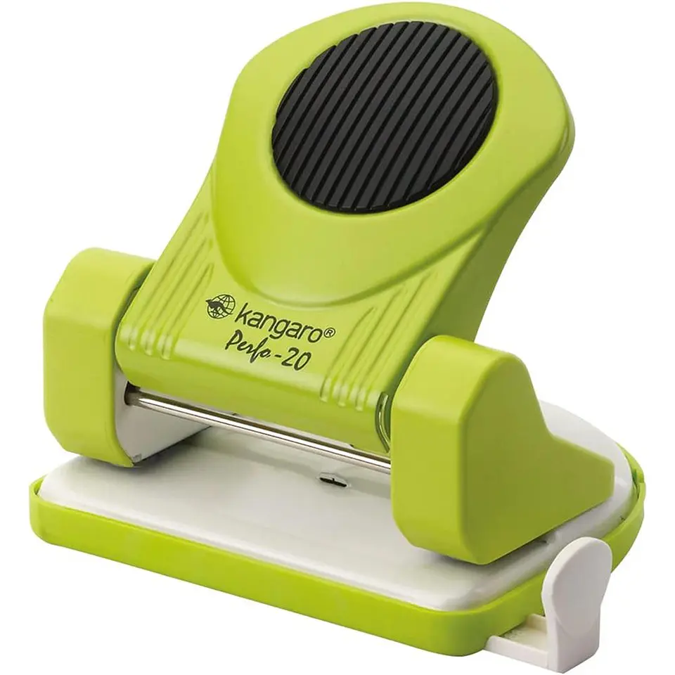 Perforadora Metal 20 hojas Kangaro Verde 1