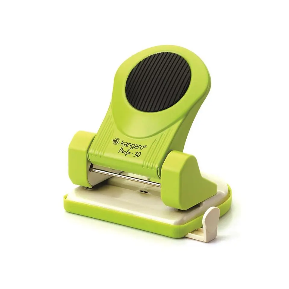 Perforadora Metal 30 hojas Kangaro Verde 1