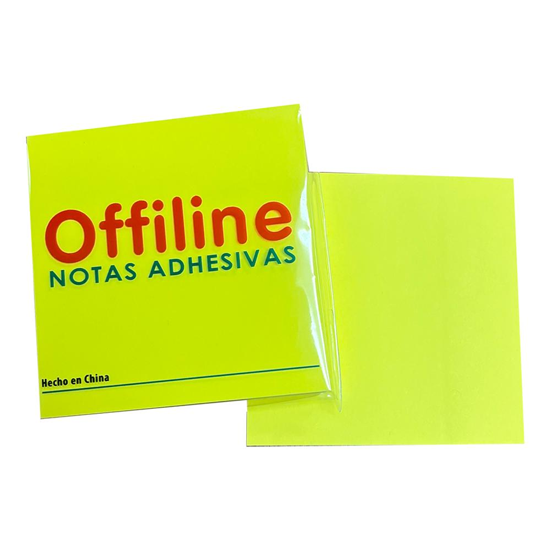Pack 12 Notas Adhesivas 7,6 x 7,6 cm Amarillas Fluor 100 un 3