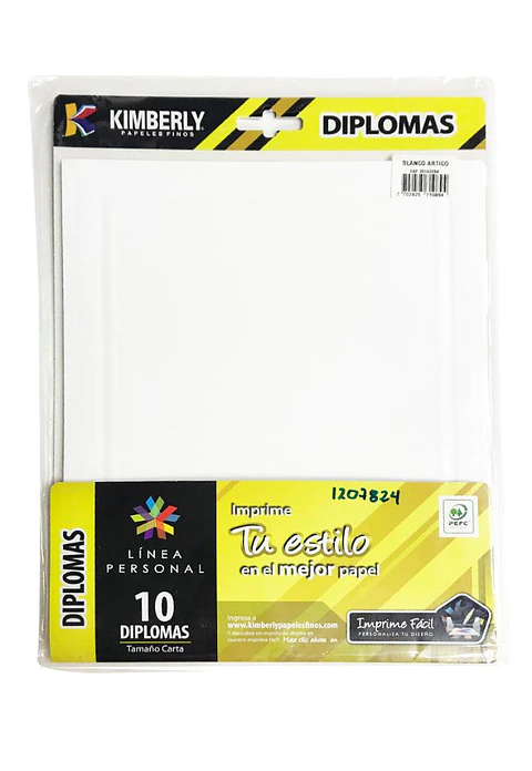 Diplomas Tamaño carta 10 unidades Kimberly