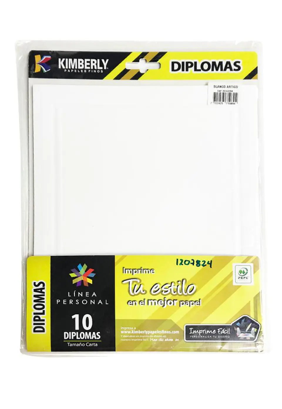 Diplomas Tamaño carta 10 unidades Kimberly 1