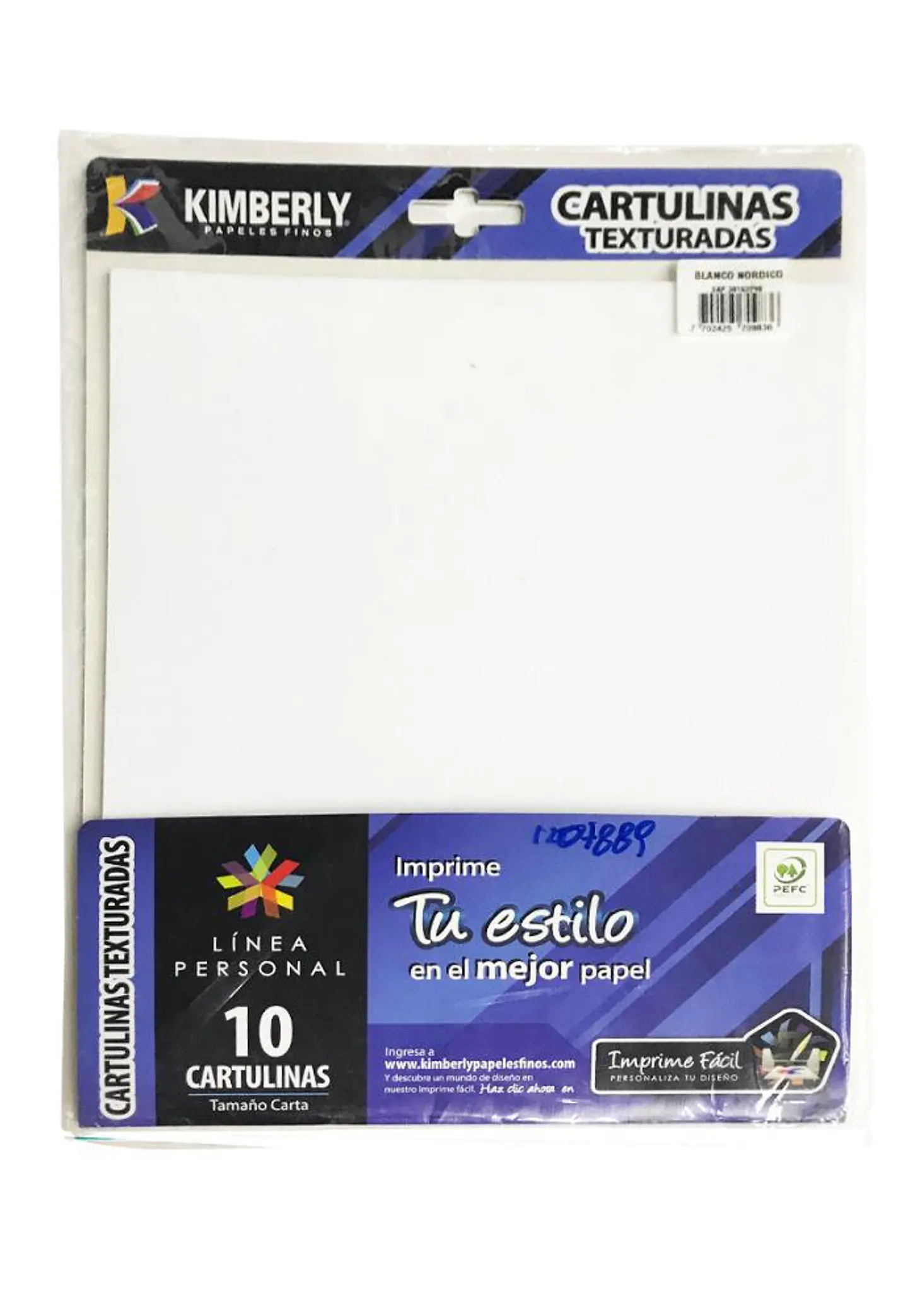 Cartulinas texturadas tamaño carta 10 unidades Kimberly 1