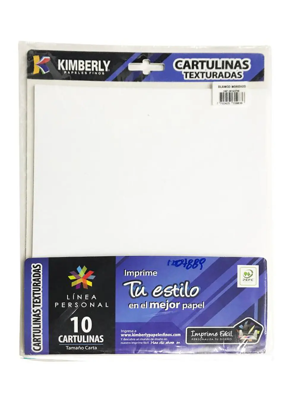Cartulinas texturadas tamaño carta 10 unidades Kimberly 1