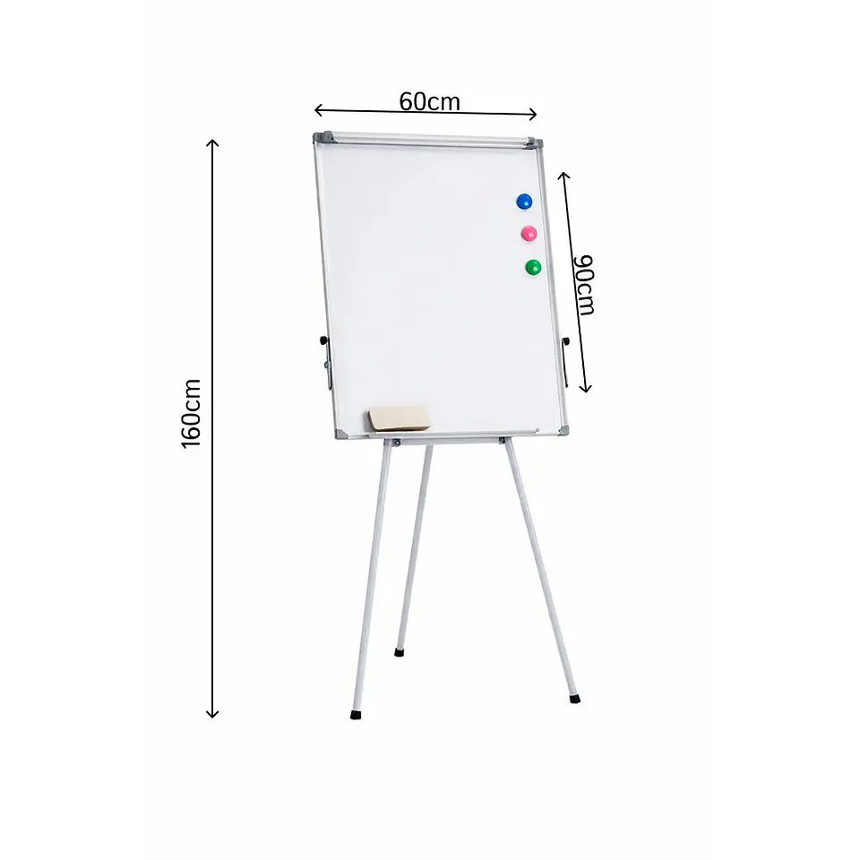 Pizarra Blanca / Acrílica con Atril 90x60cm 2
