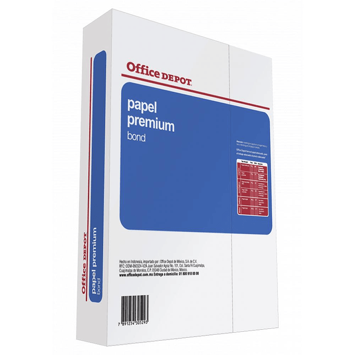 Resma Carta 75 G/m2 500 Hojas Color Blanco OfficeDepot 2
