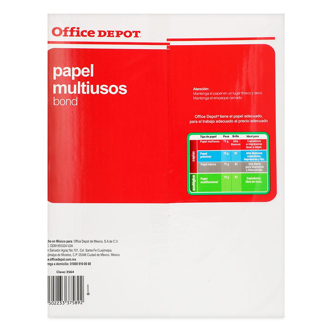 Resma Carta 70 G/m2 500 Hojas Color Blanco OfficeDepot 2