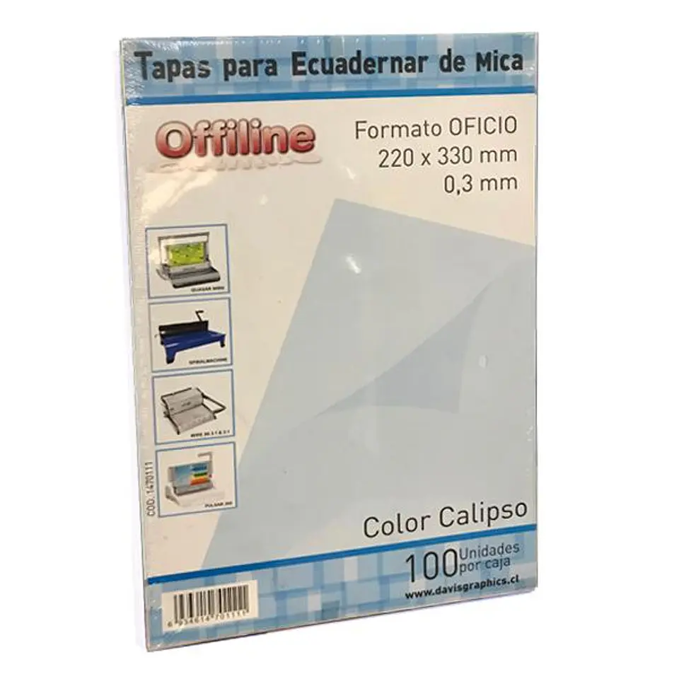 Tapa para encuadernar Mica Calipso Oficio 100 Unidades 1