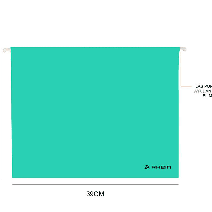 Pack 25 Carpeta Colgante Cartulina Oficio Verde Rhein 3