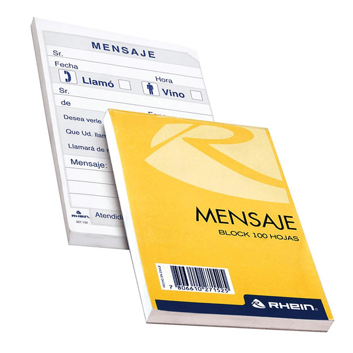 Talonario de Recados Block 100 hojas Rhein 1