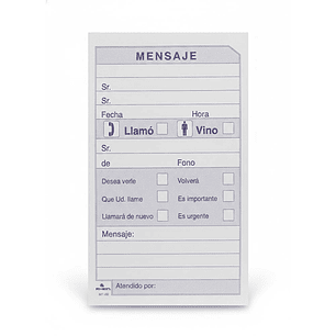 Talonario de Recados Block 100 hojas Rhein