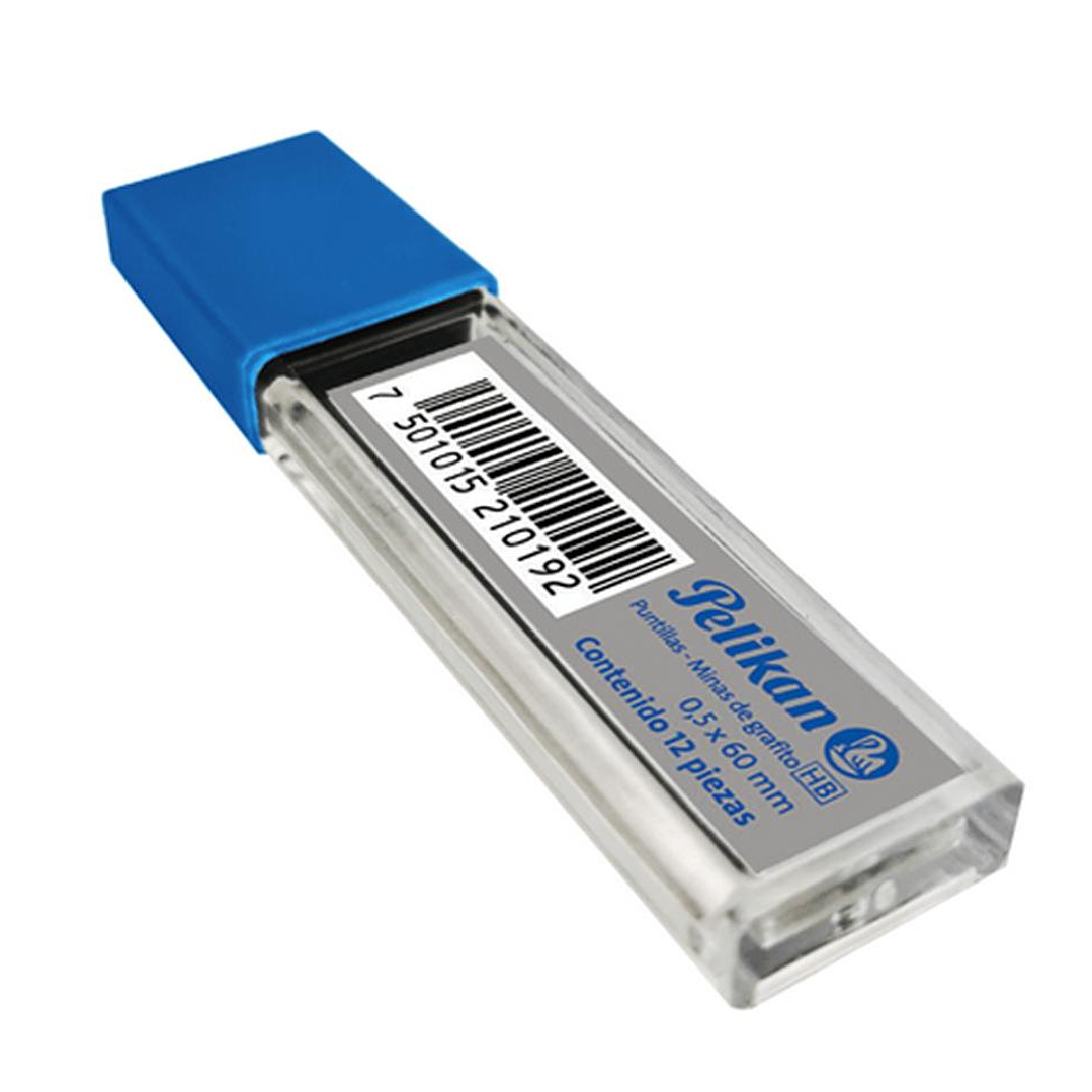 Pack 12 Puntillas / Minas para Portaminas 0.5mm HB Grafito Pelikan 3