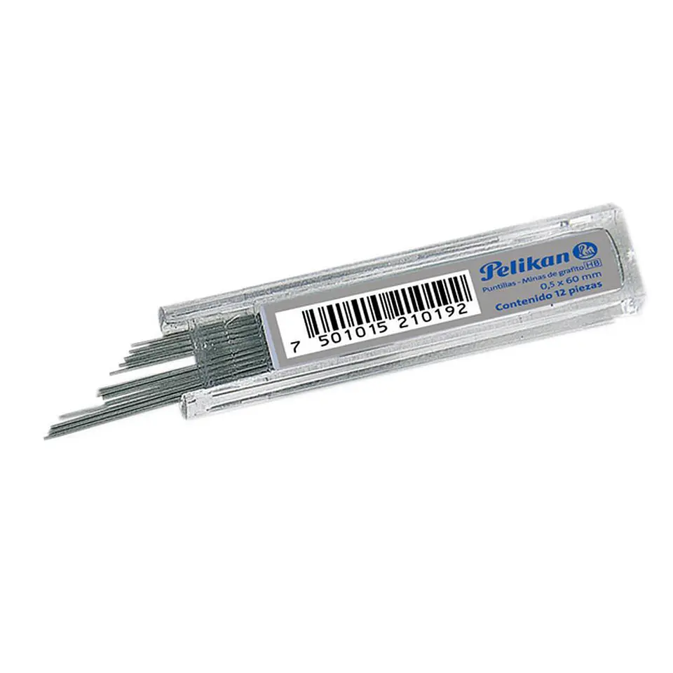 Pack 12 Puntillas / Minas para Portaminas 0.5mm HB Grafito Pelikan 4