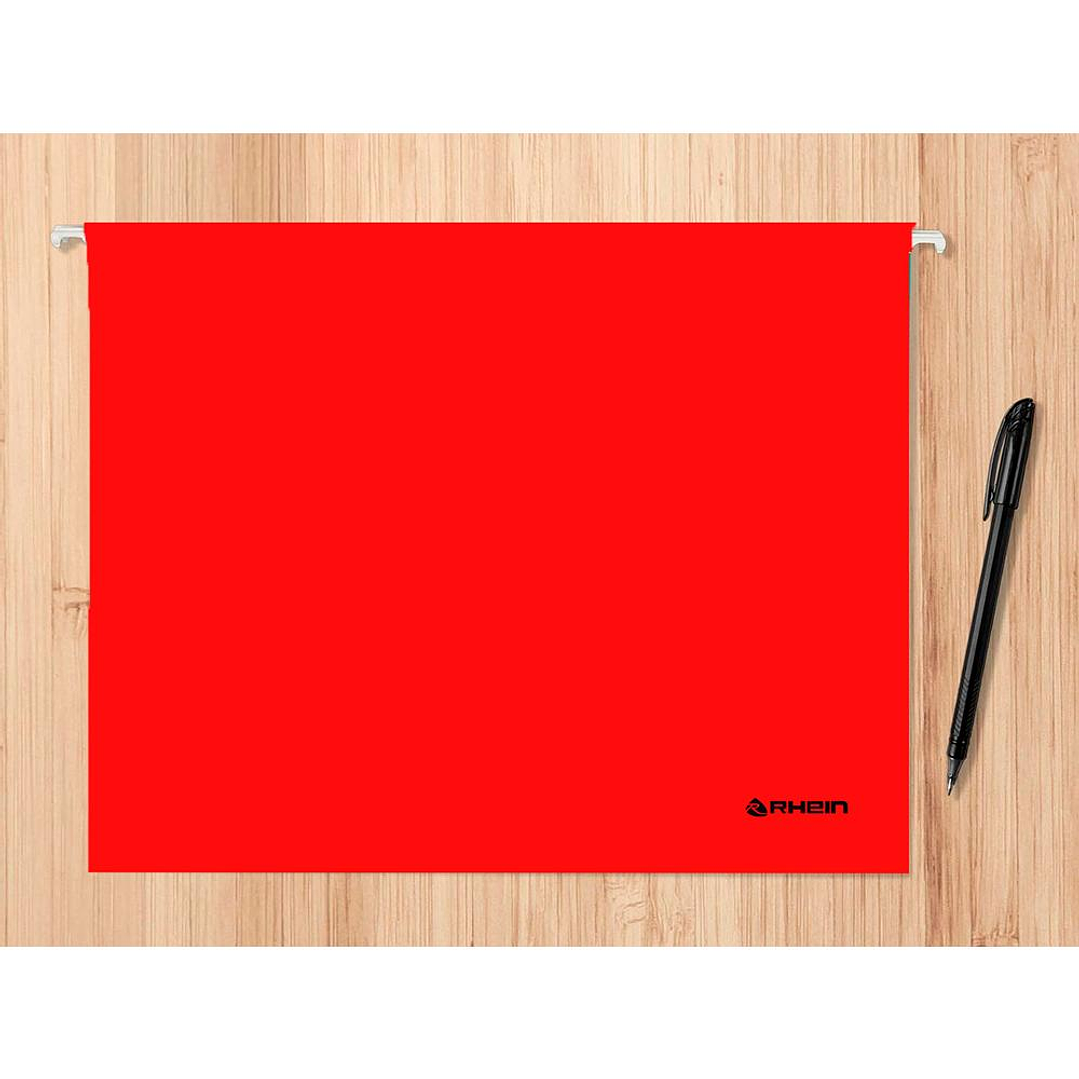 Pack 25 Carpeta Colgante Cartulina Oficio Rojo Rhein 4