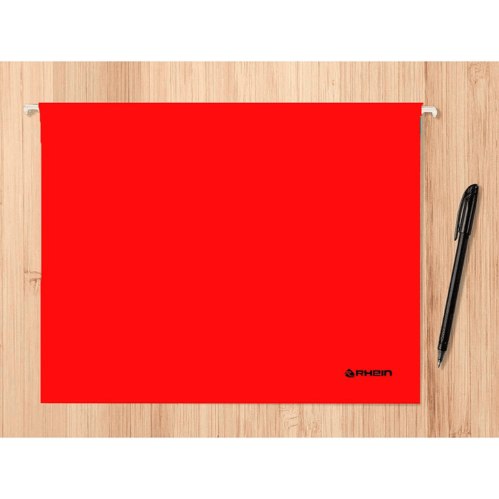 Pack 25 Carpeta Colgante Cartulina Oficio Rojo Rhein 4
