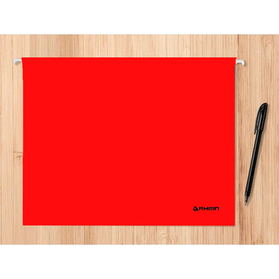 Pack 25 Carpeta Colgante Cartulina Oficio Rojo Rhein 4