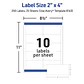 250 Etiquetas Adhesivas Avery Inkjet 50x100 mm Blanca 25hjs - Miniatura 2