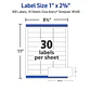 300 Etiquetas Adhesivas Avery Laser/Inkjet 25x67 mm 10hjs - Miniatura 2