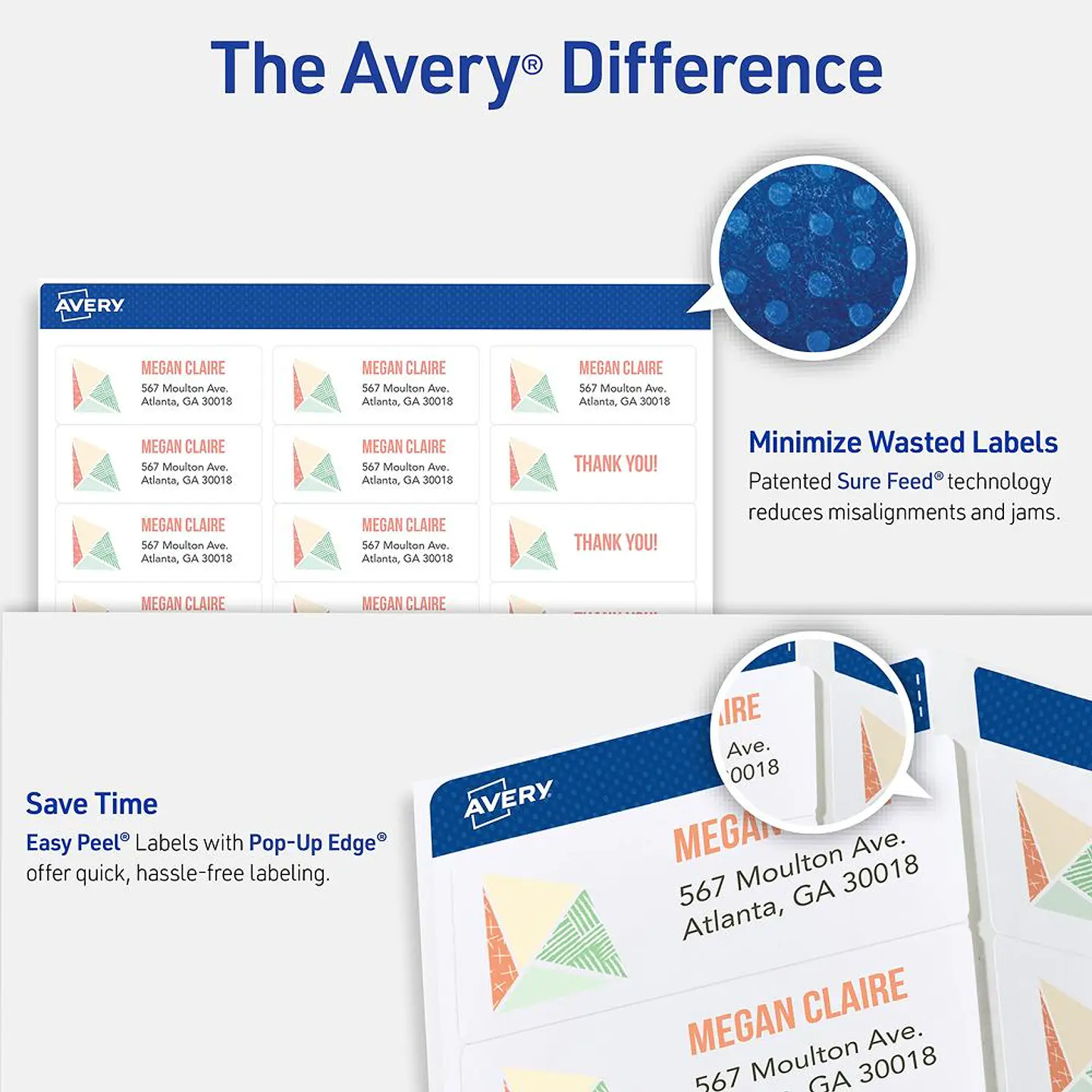 300 Etiquetas Adhesivas Avery Laser/Inkjet 25x67 mm 10hjs 4