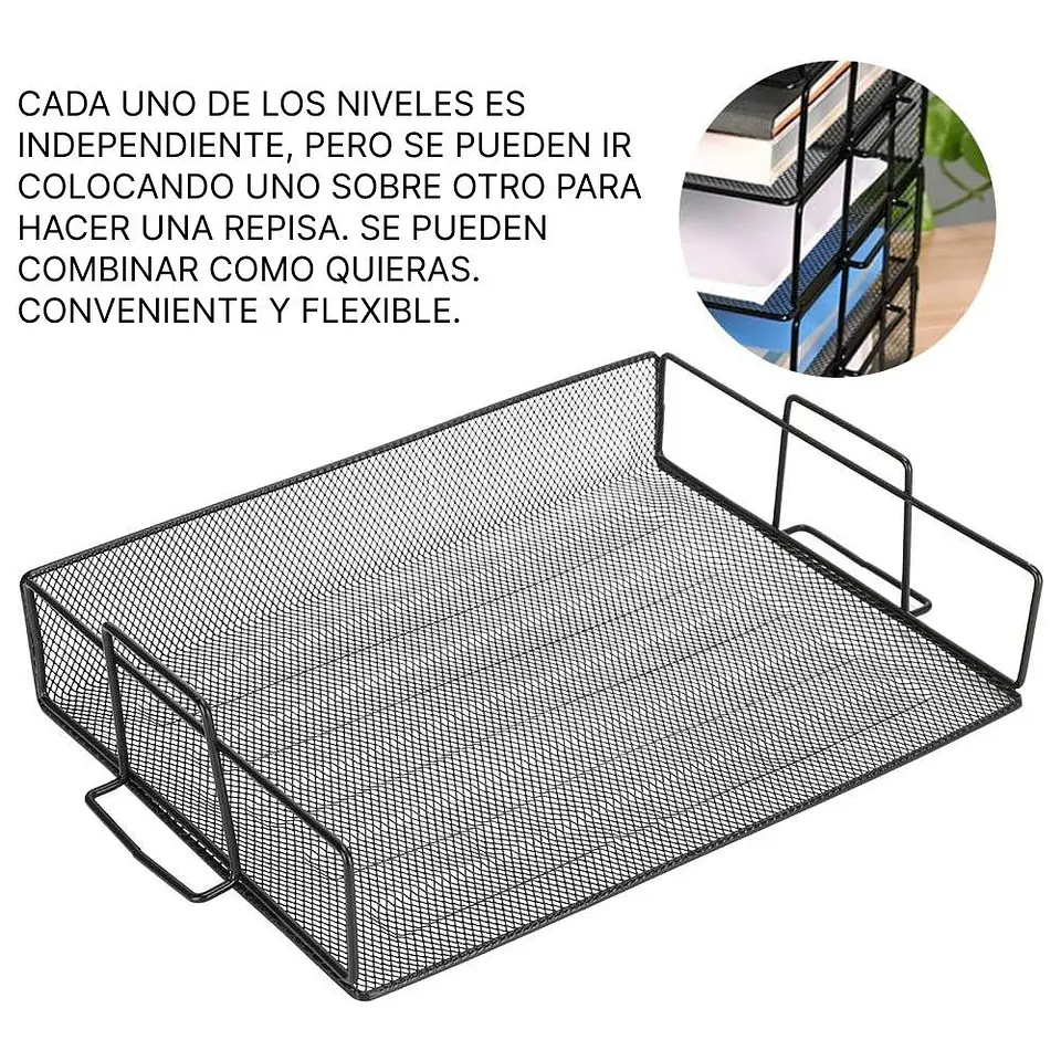 Bandeja De Documentos Metálico Apilable Para Oficinas 6