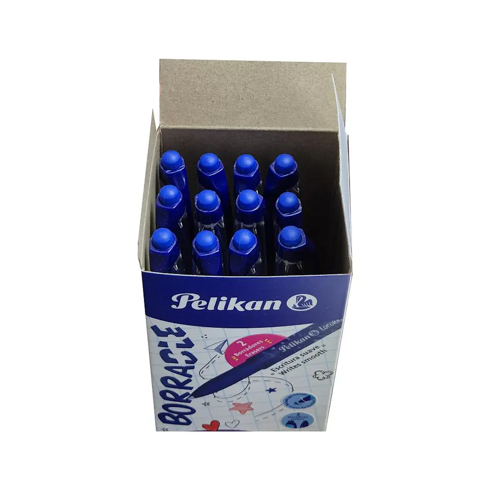 Pack 12 Bolígrafo Roller Borrable Locorrijo Color Tinta Azul 3