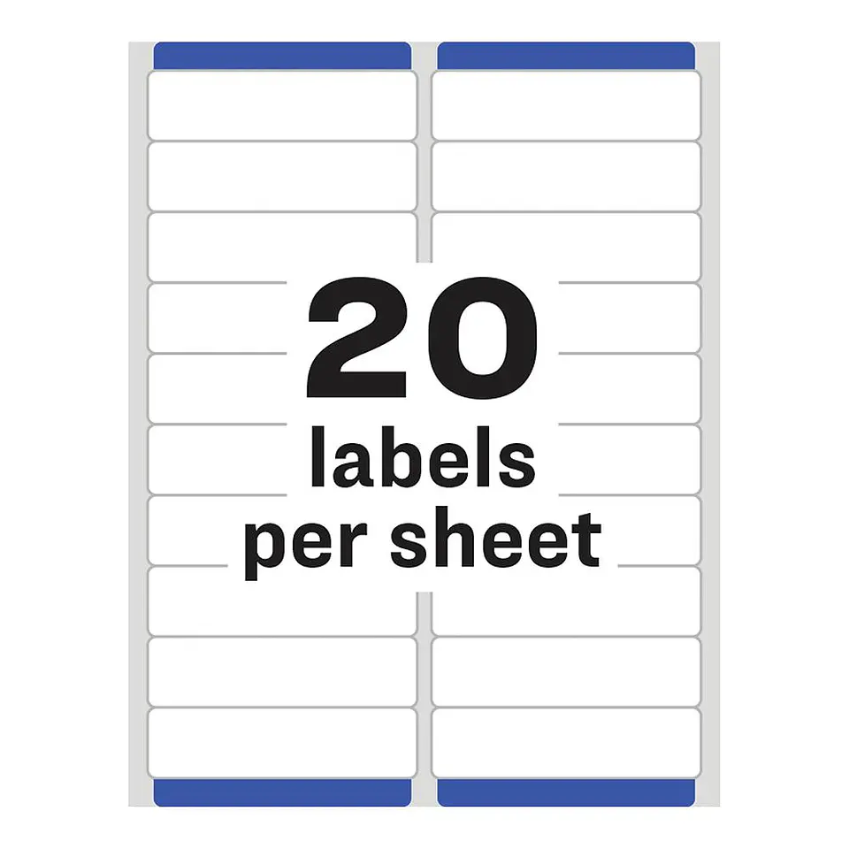 500 Etiquetas Adhesivas Avery Inkjet 25x102 mm Blanca 25hjs 2