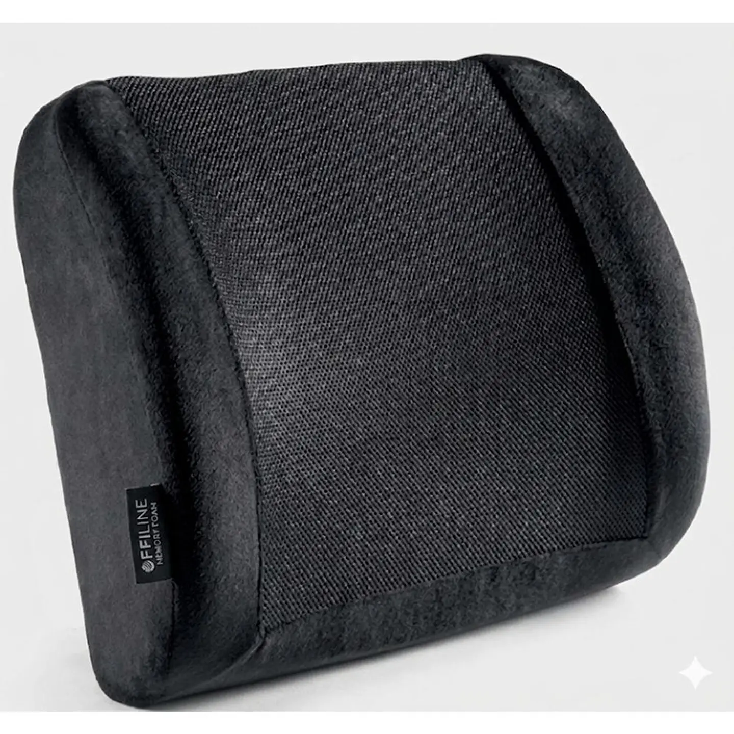 Cojín Respaldo Lumbar Viscoelástico Ergonómico Silla Oficina Negro 1