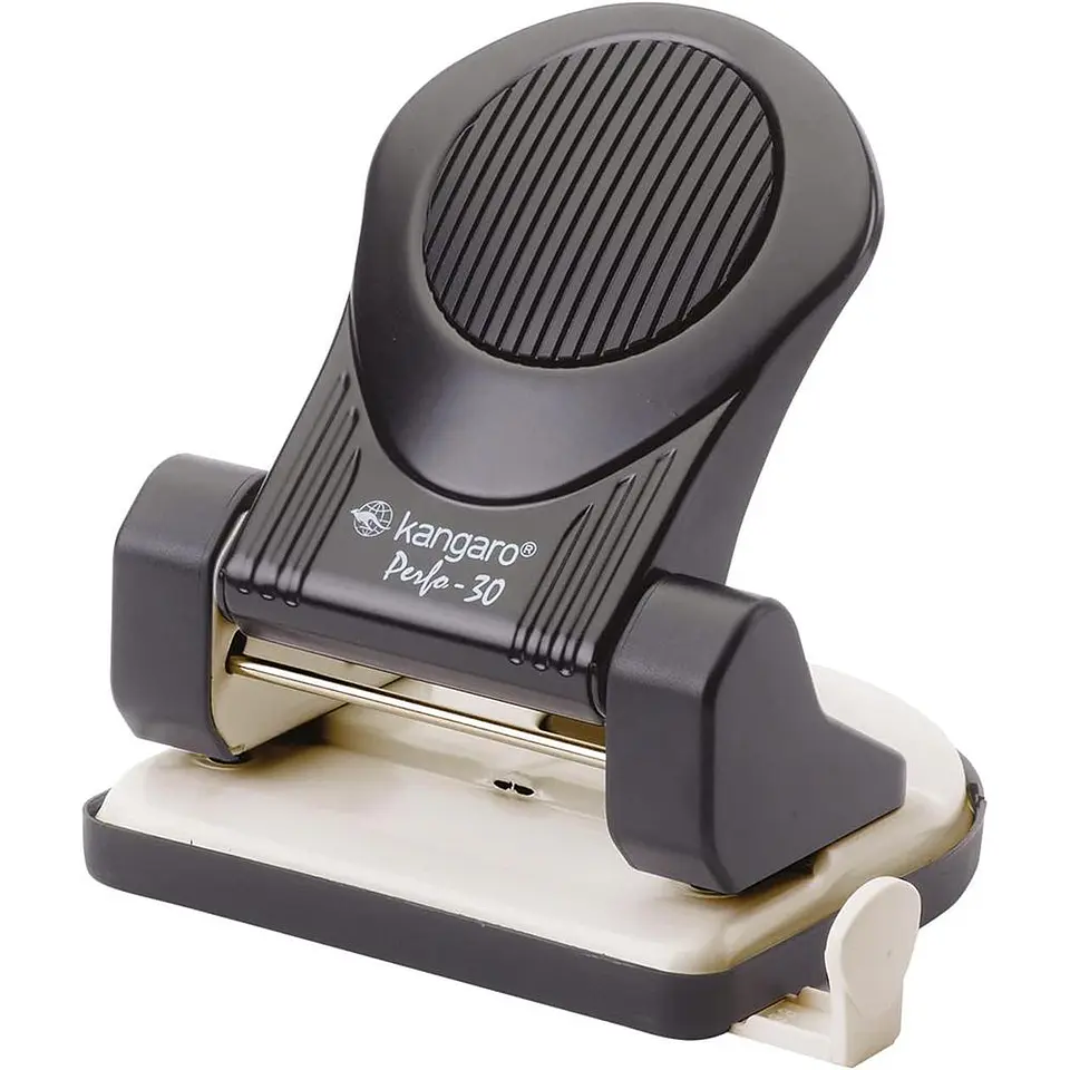 Perforadora Metal 30 hojas Kangaro Negra 2