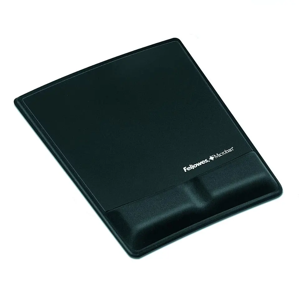 Mouse Pad Reposa / Apoya Muñecas Negro Cuero 1