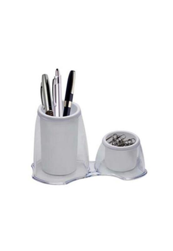 Lapicero y Porta Clips Blanco