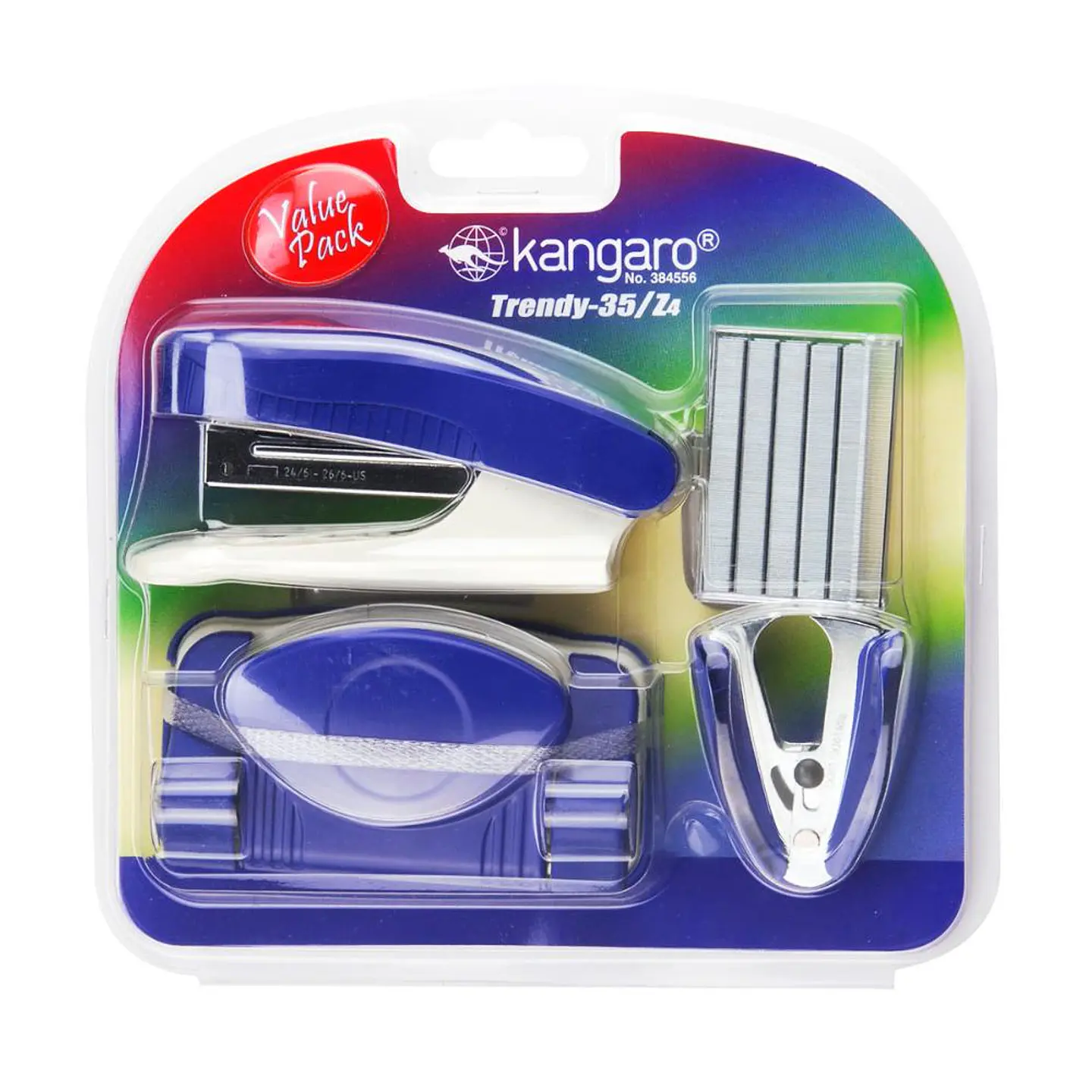 Set Perforadora + Corchetera + Corchetes + Saca Corchetes Trendy 35/Z4 Negro 2