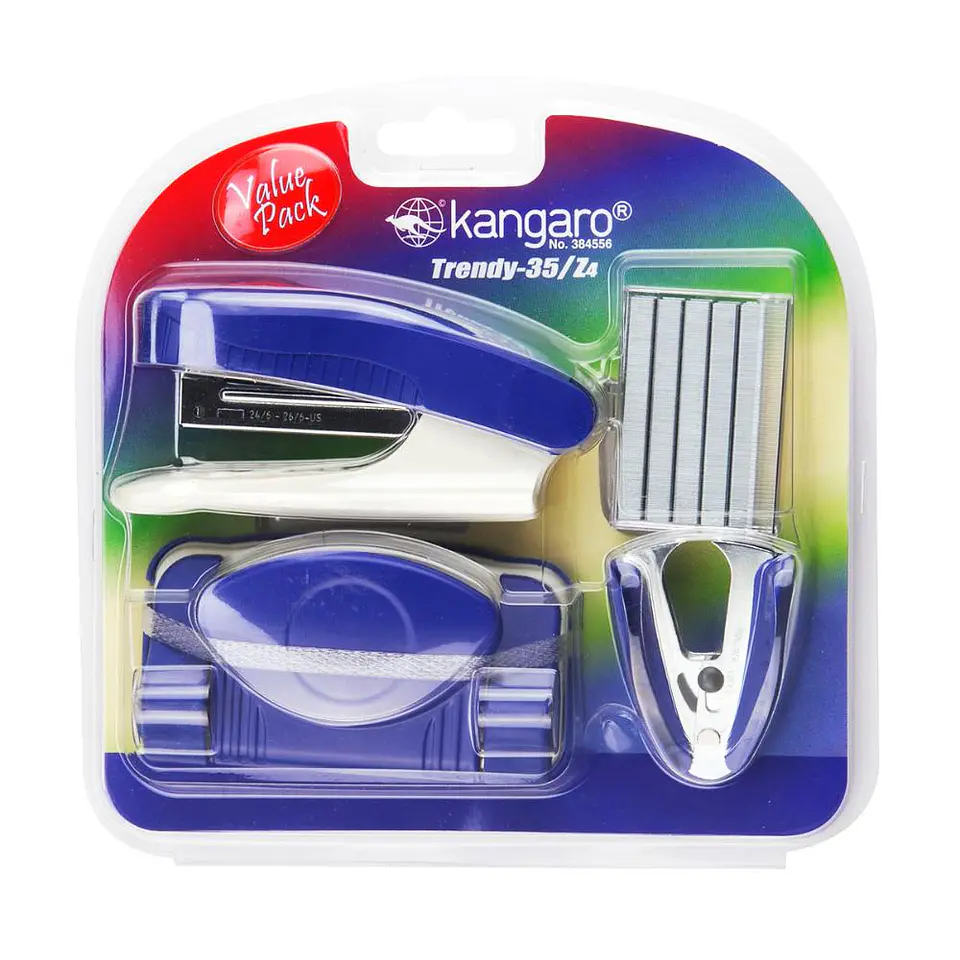Set Perforadora + Corchetera + Corchetes + Saca Corchetes Trendy 35/Z4 Negro 2