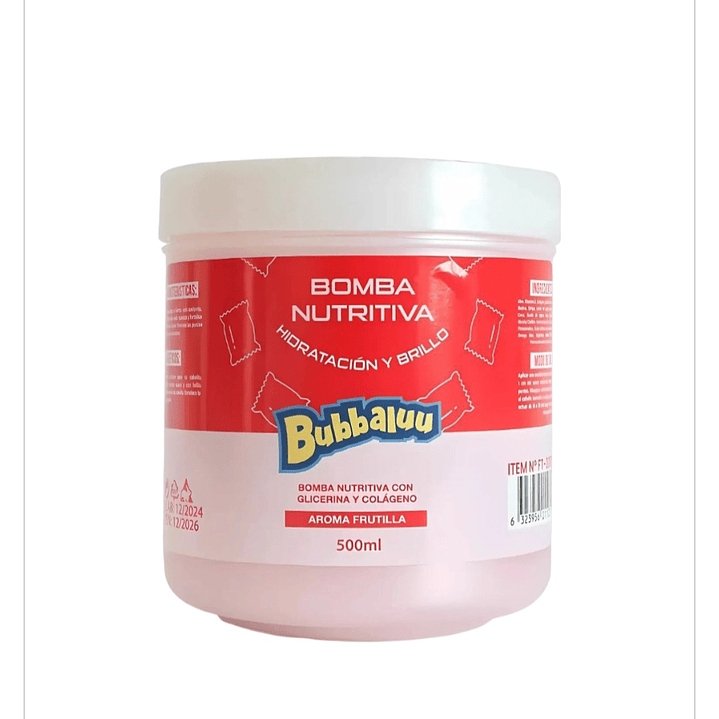 Bomba Nutritiva Bubbaluu 500ml - Aroma Frutilla 1